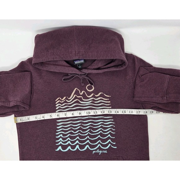 Patagonia Hoodie Womens Small Purple Wavy Maybe Ahnya Pullover Stretch 39562 - Picture 4 of 8